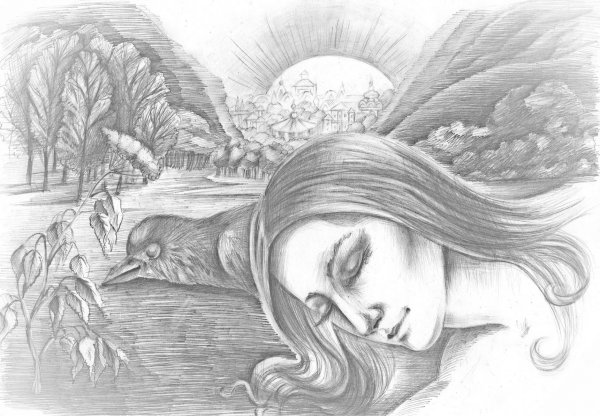 Ангел карандашом