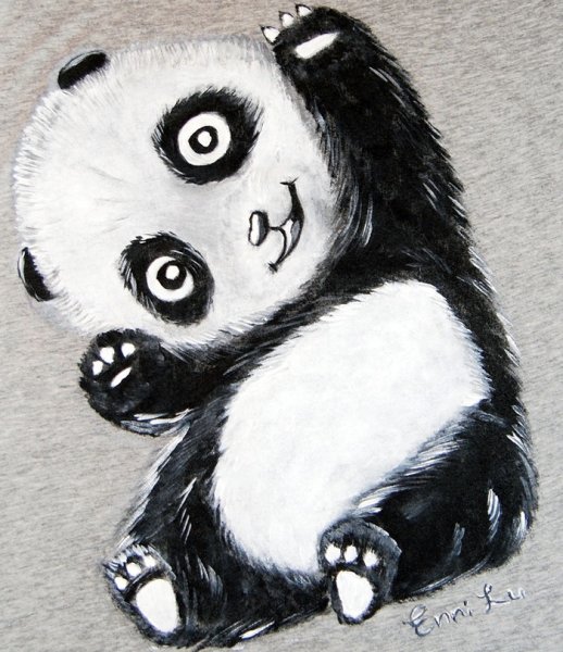 Пандра рисунок карандаш