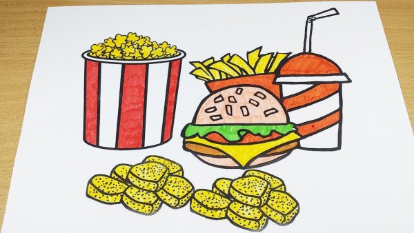 Гамбургер карандашом