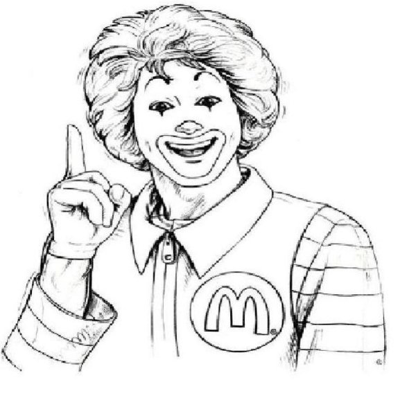 Картошка фри раскраска макдональдс