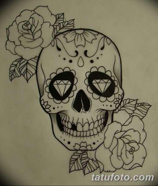 Череп рисунок