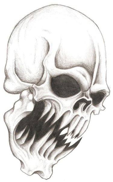 Череп рисунок