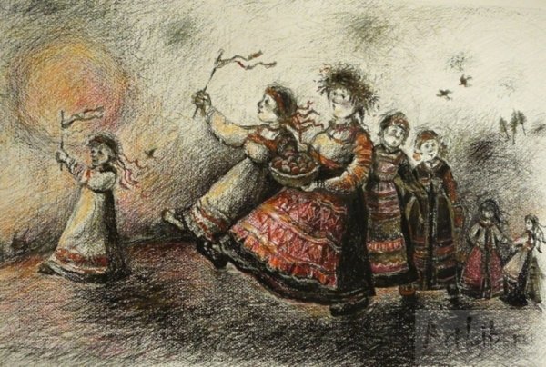 Красная горка рисунок