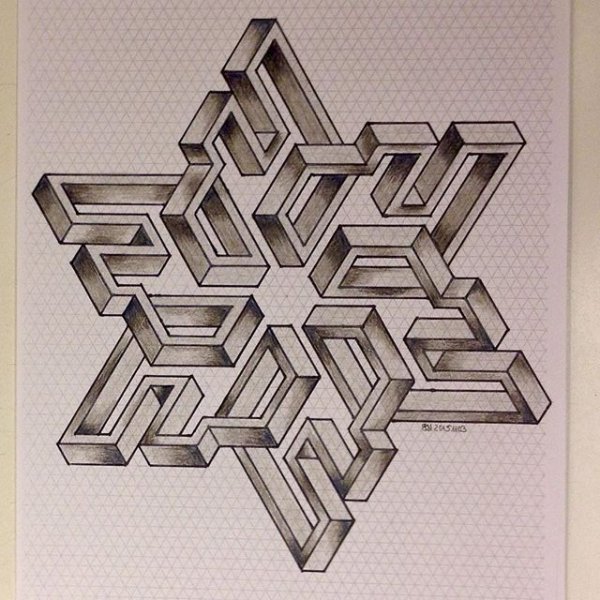 Объемные геометрические рисунки