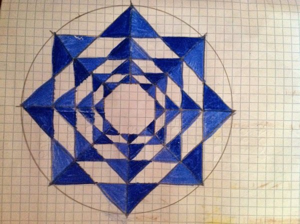 Мандалы по клеточкам в тетради