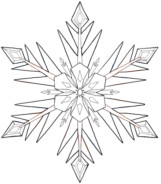 Эскизы снежинок