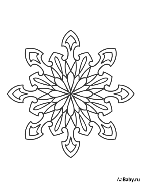 Новогодние снежинки карандашом