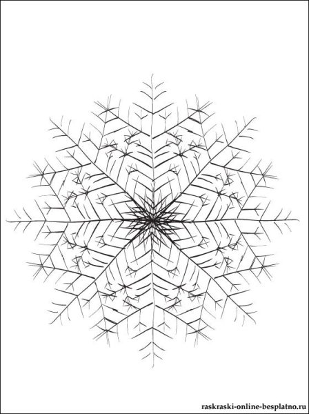 Снежинка рисунок чб
