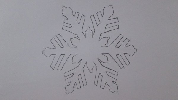 Снежинки карандашом простые