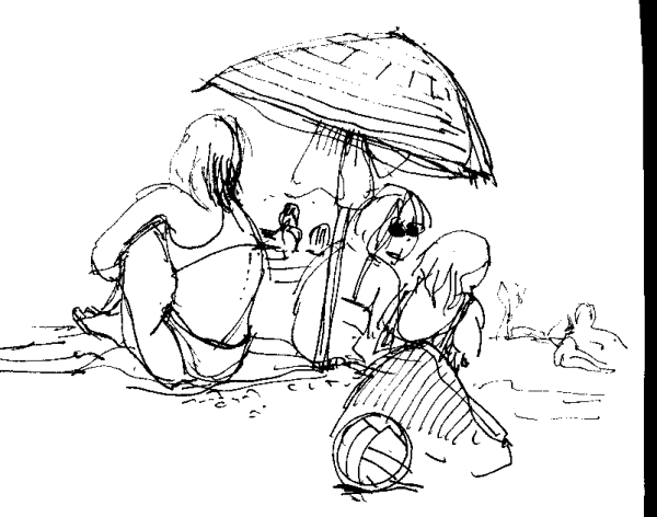 Пляж рисунок