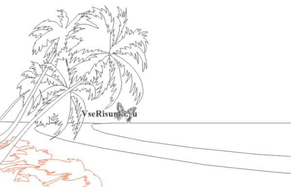 Рисунок закат не Раскрашенные