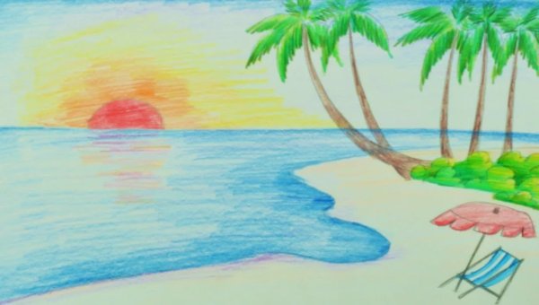 Рисунки на тему лето для срисовки