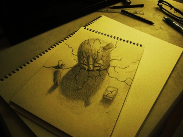 Рисунки на бумаге карандашом