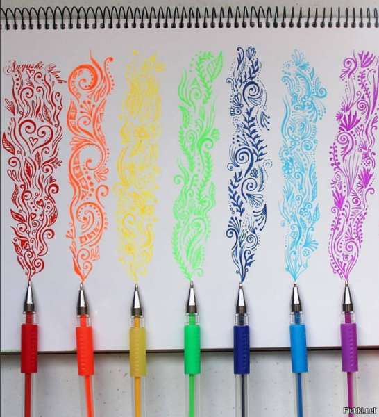 Рисование цветными ручками