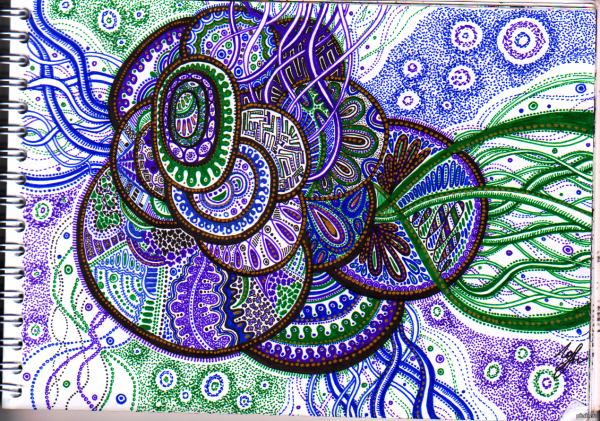 Рисование гелевыми ручками