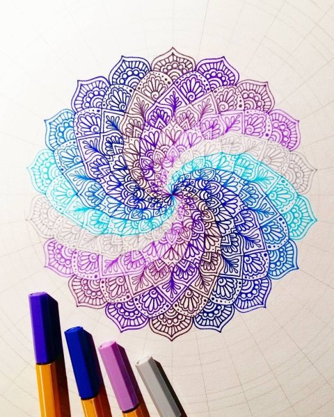 Мандала ручкой
