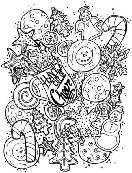 Новогодние раскраски для подростков