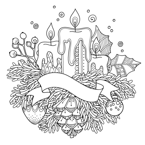 Новогодняя композиция чб