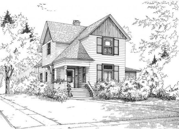 Эскиз коттеджа