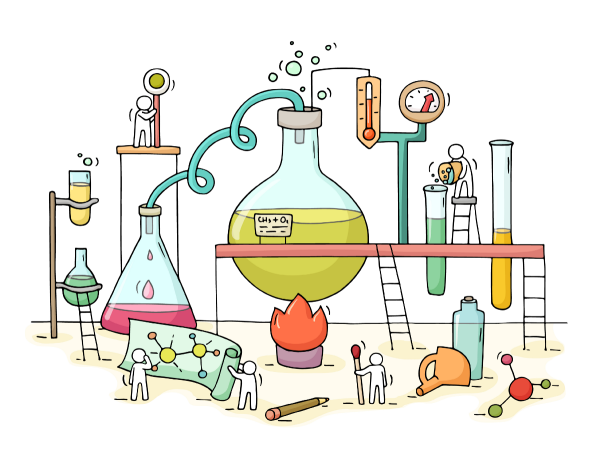 Химическая лаборатория нарисовать