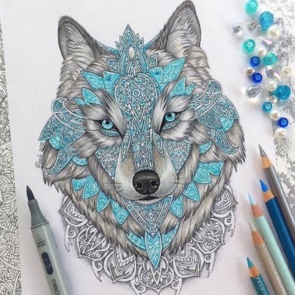 Рысь Зентангл