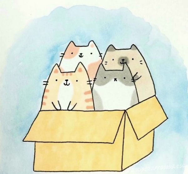 Рисунки для срисовки котики