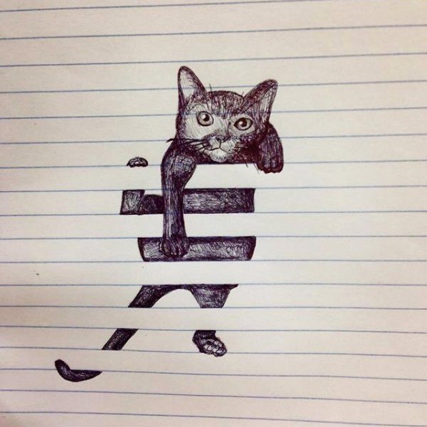 Рисунки в тетради