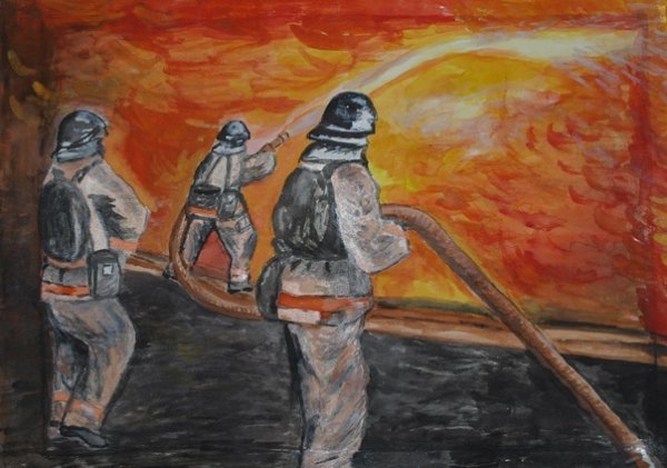 Рисунок на пожарную тему