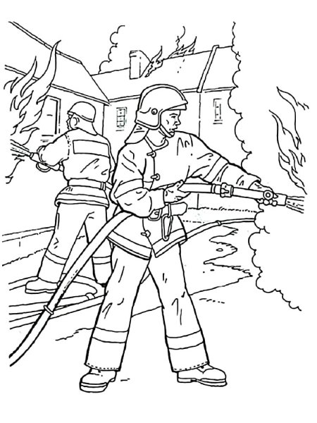 Раскраска пожарная безопасность
