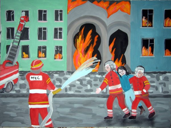 Рисование пожарная безопасность