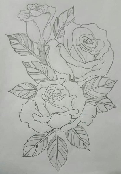 Бутон эскиз