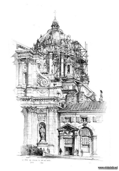 Церковь Валь-де-Грас гравюра