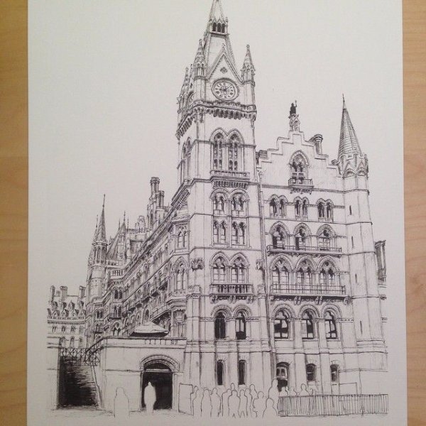 Здания ручкой