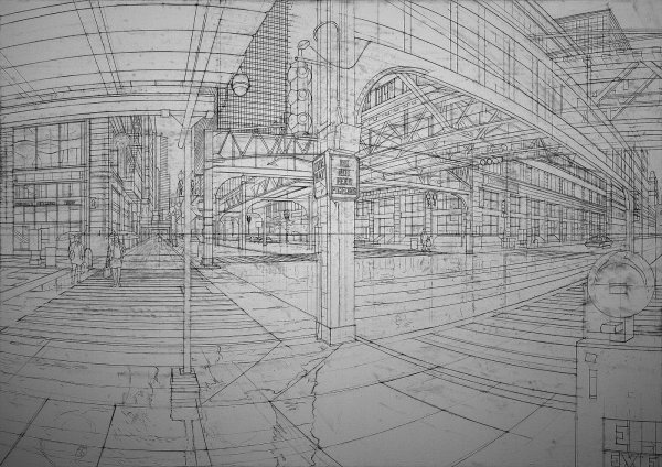 Панорамная перспектива в рисунке