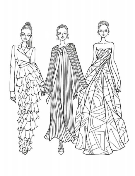 Раскраска дизайнер одежды