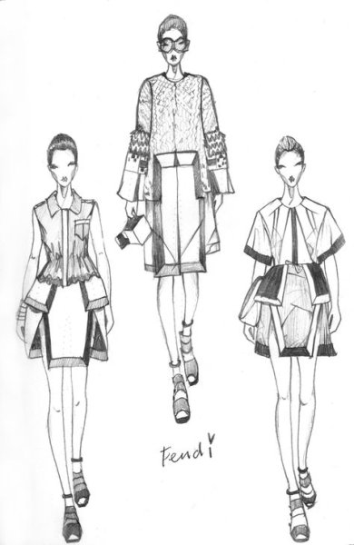 Эскиз модели для одежды