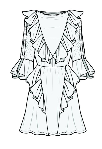 Фасоны платьев для рисования