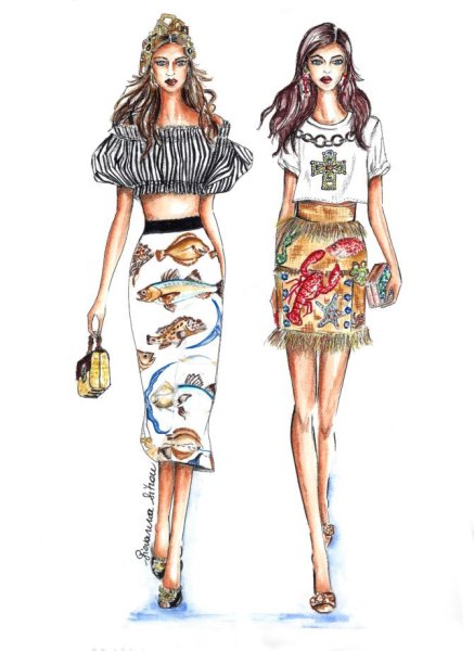 Эскизы одежды