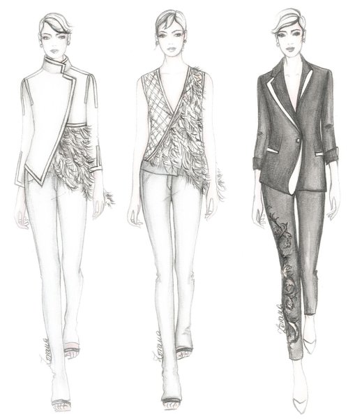 Эскиз модели для одежды