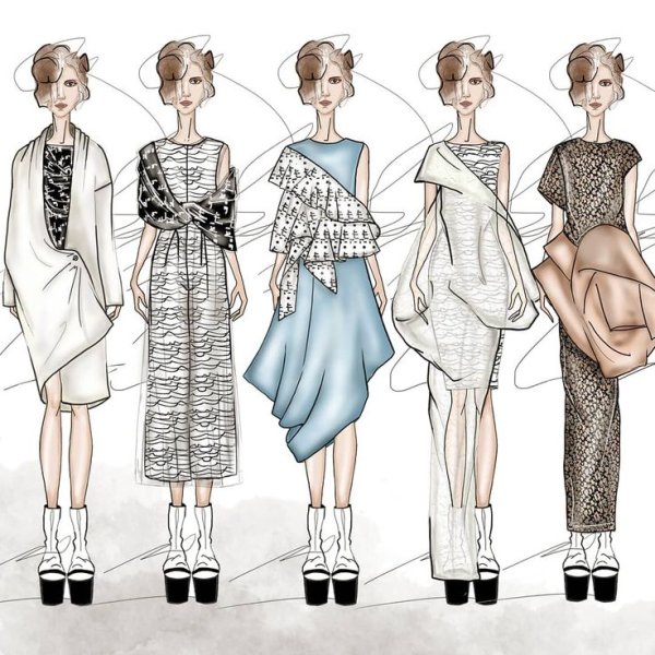 Авангардный стиль в одежде эскизы
