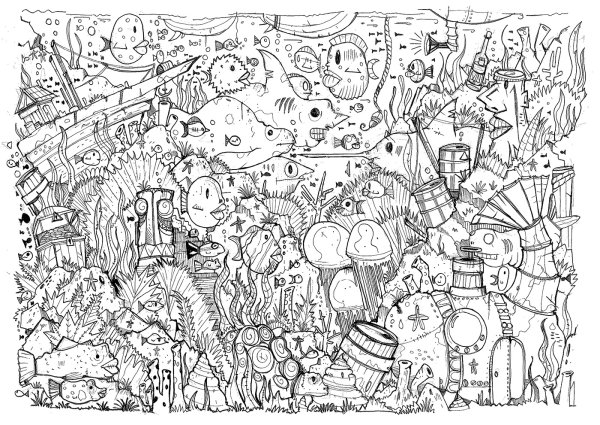 Раскраски с множеством деталей