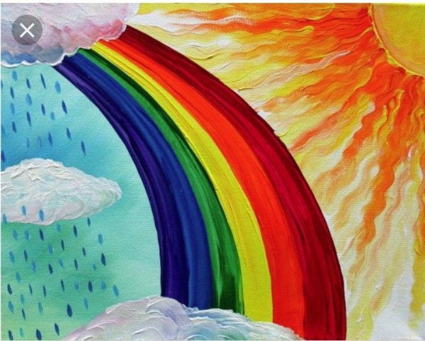 Радуга красками для детей