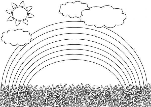 Детские раскраски Радуга