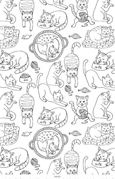 Разукрашки для девочек животные сложные