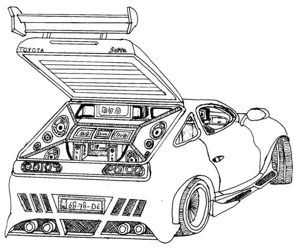 Раскраски японские машины