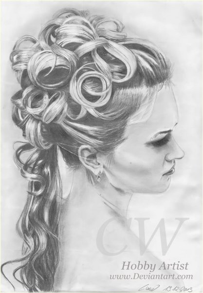 Прическа в графике