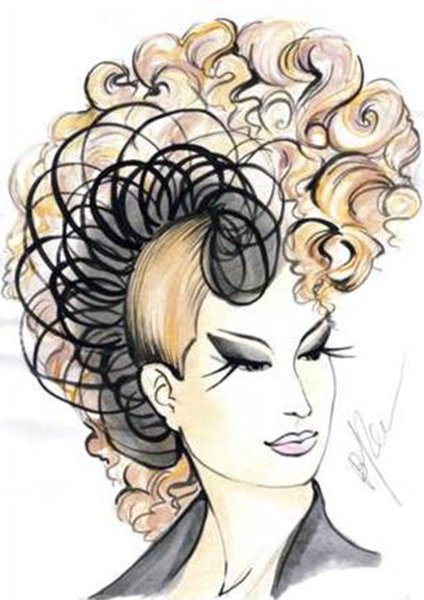 Скетчи причесок