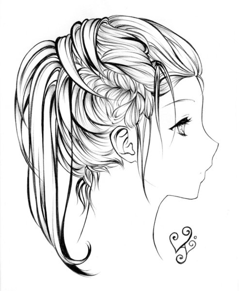 Красивые прически рисунки