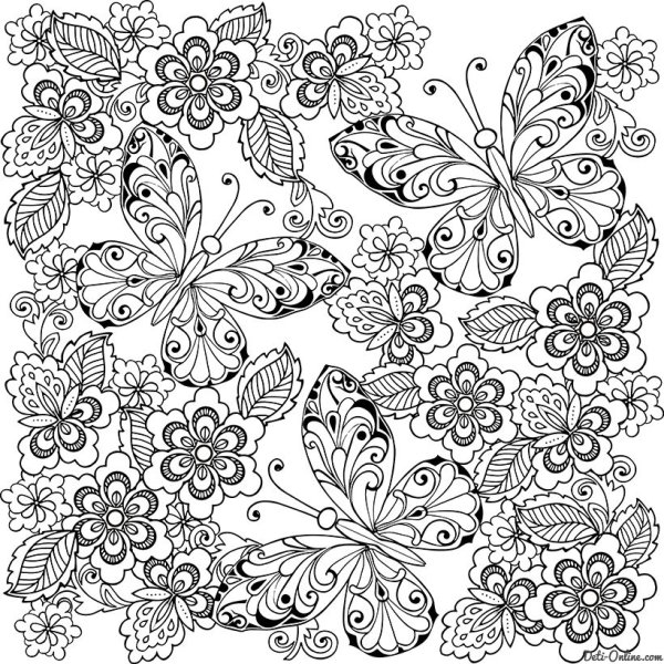 Сложный цветочный орнамент