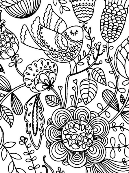 Раскраска Мандала цветы